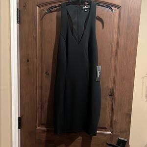 Lulu's Black Sheath Dress V-Neck Cocktail